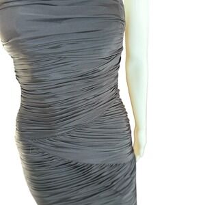 Bee Darlin Black Ruched Bodycon Mermaid Maxi Formal Dress Size 3/4
